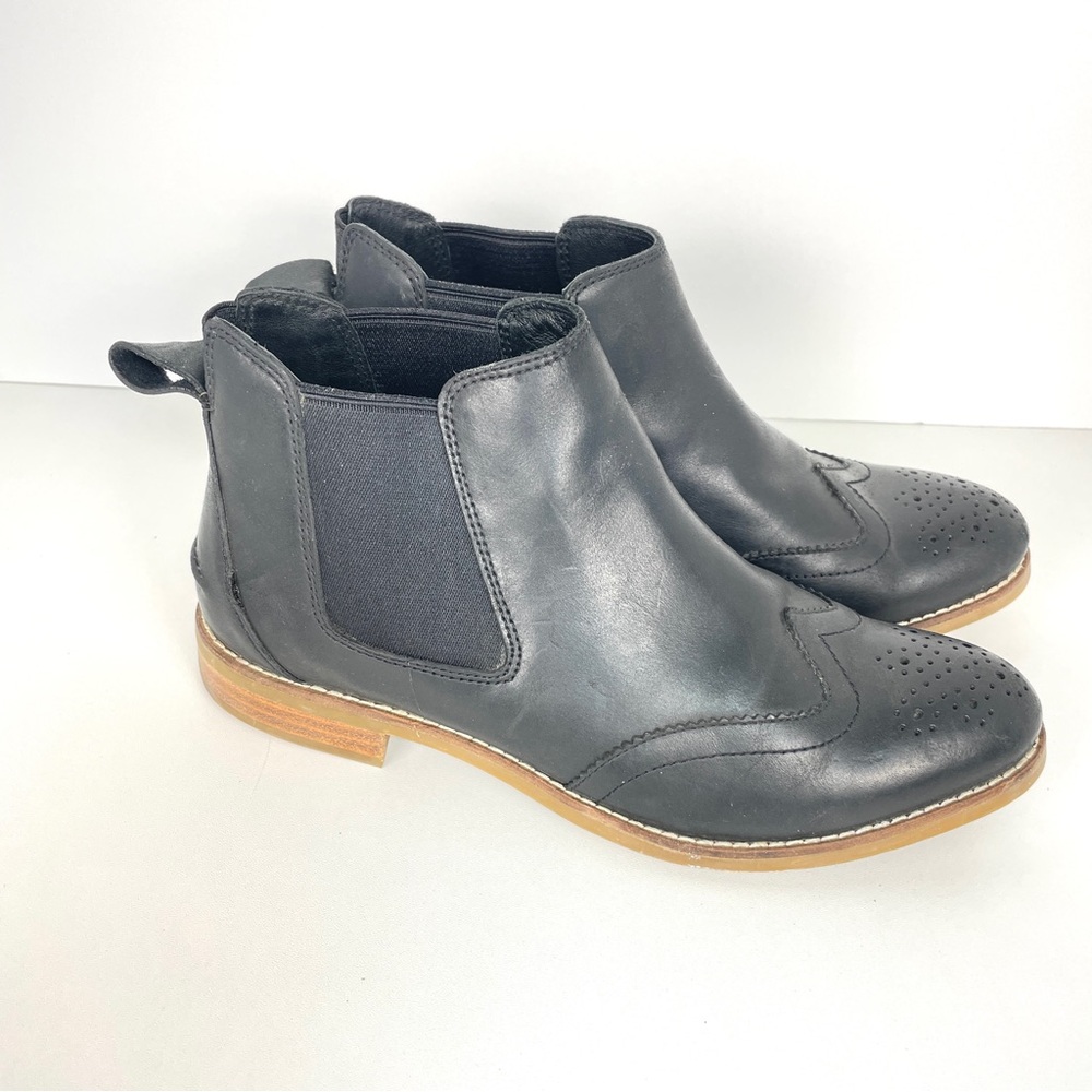 Sperry Women’s Top Sider Fairpoint Black Leather Ankle Boots Sz 8M